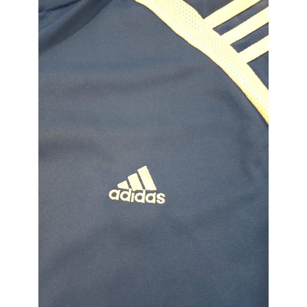 Vintage 2006 Adidas ClimaLite 1/4 Zip Short Sleeve Pullover Royal Blue Large L